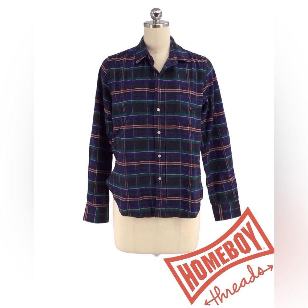 Frank & Eileen Blue and Green Button Down Shirt